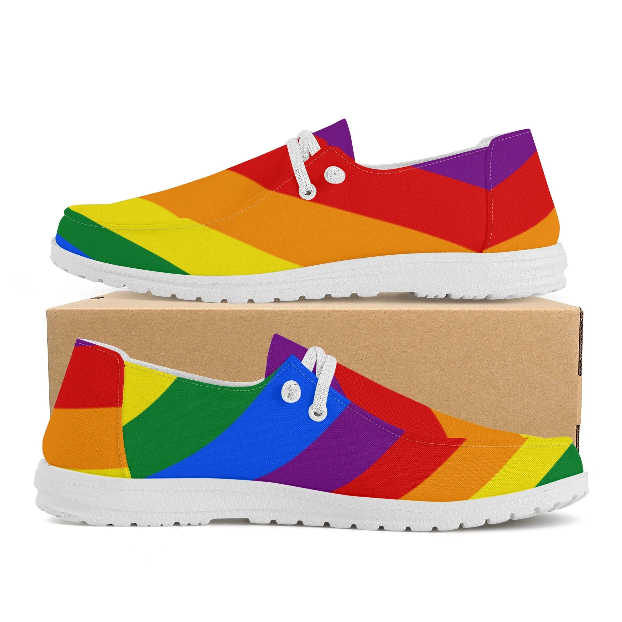Rainbow Pride Collection - Womens Canvas Loafers