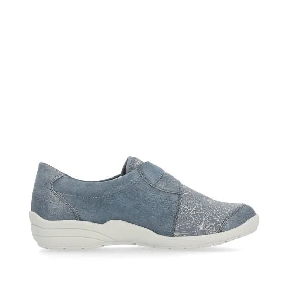 Remonte Light Blue Leather Slip-on Shoe