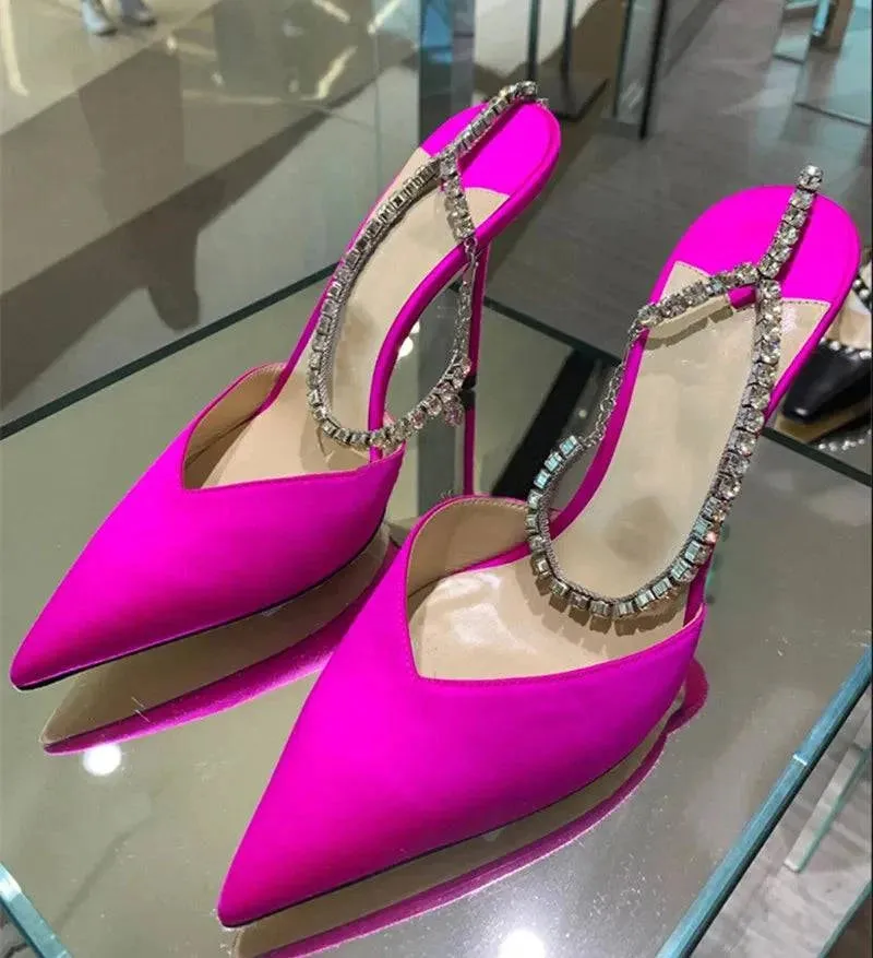 Rhinestone High Heel Pumps