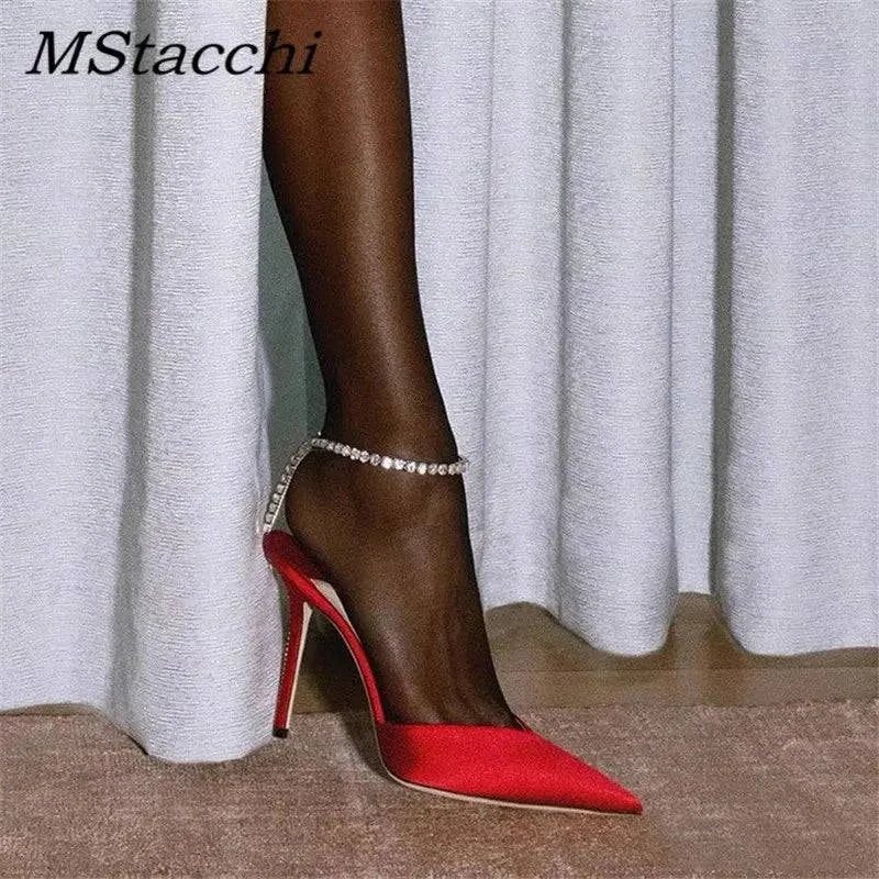 Rhinestone High Heel Pumps