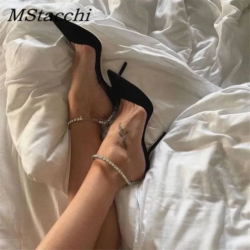 Rhinestone High Heel Pumps