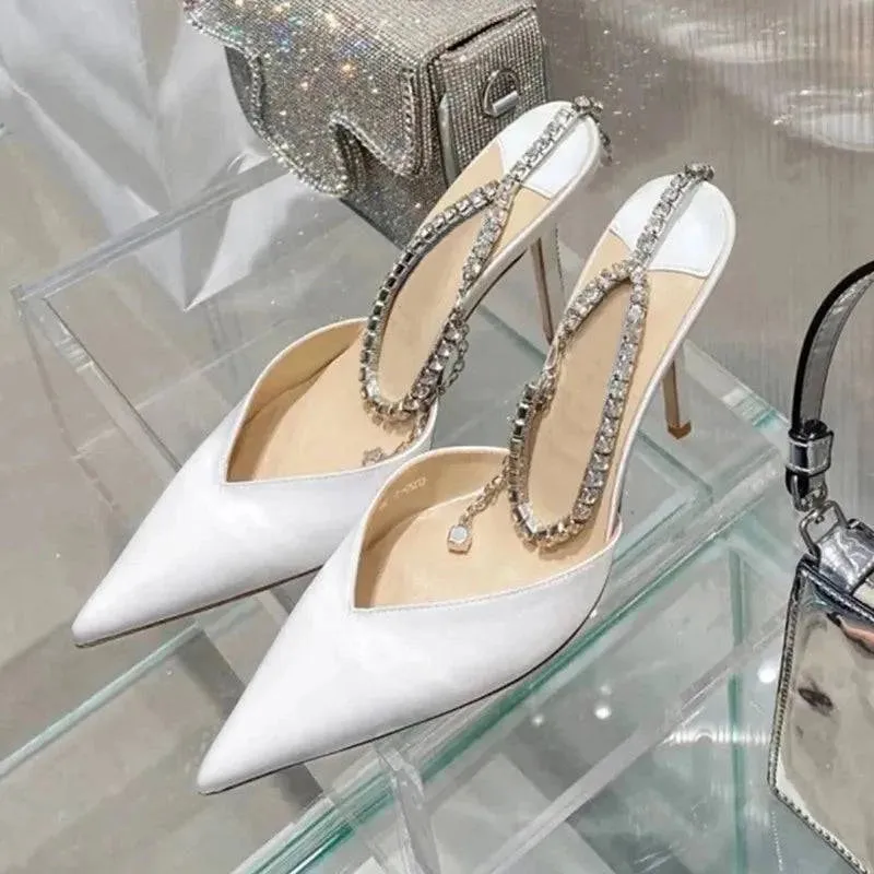 Rhinestone High Heel Pumps