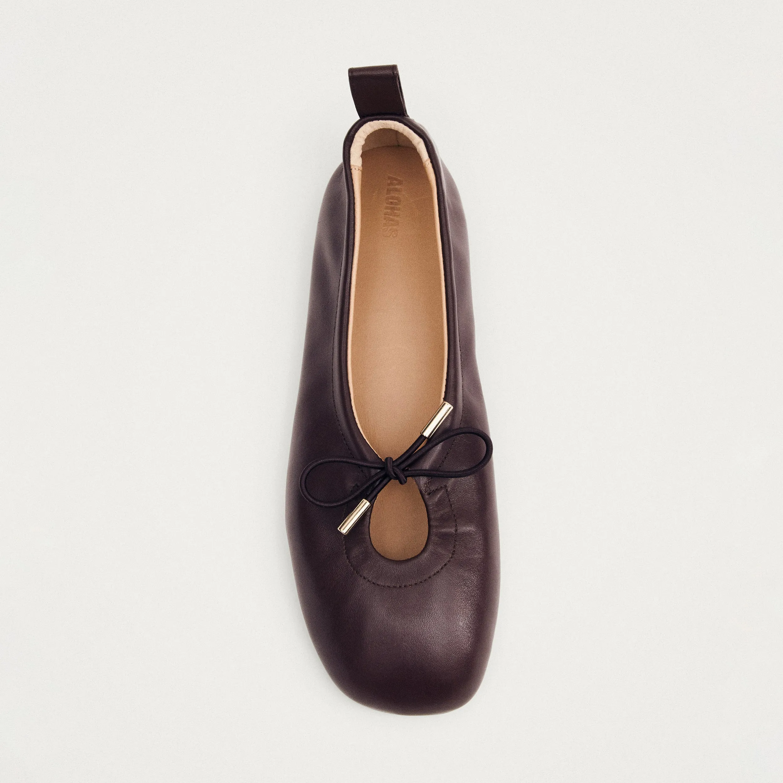 Rosalind Brown Leather Ballet Flats
