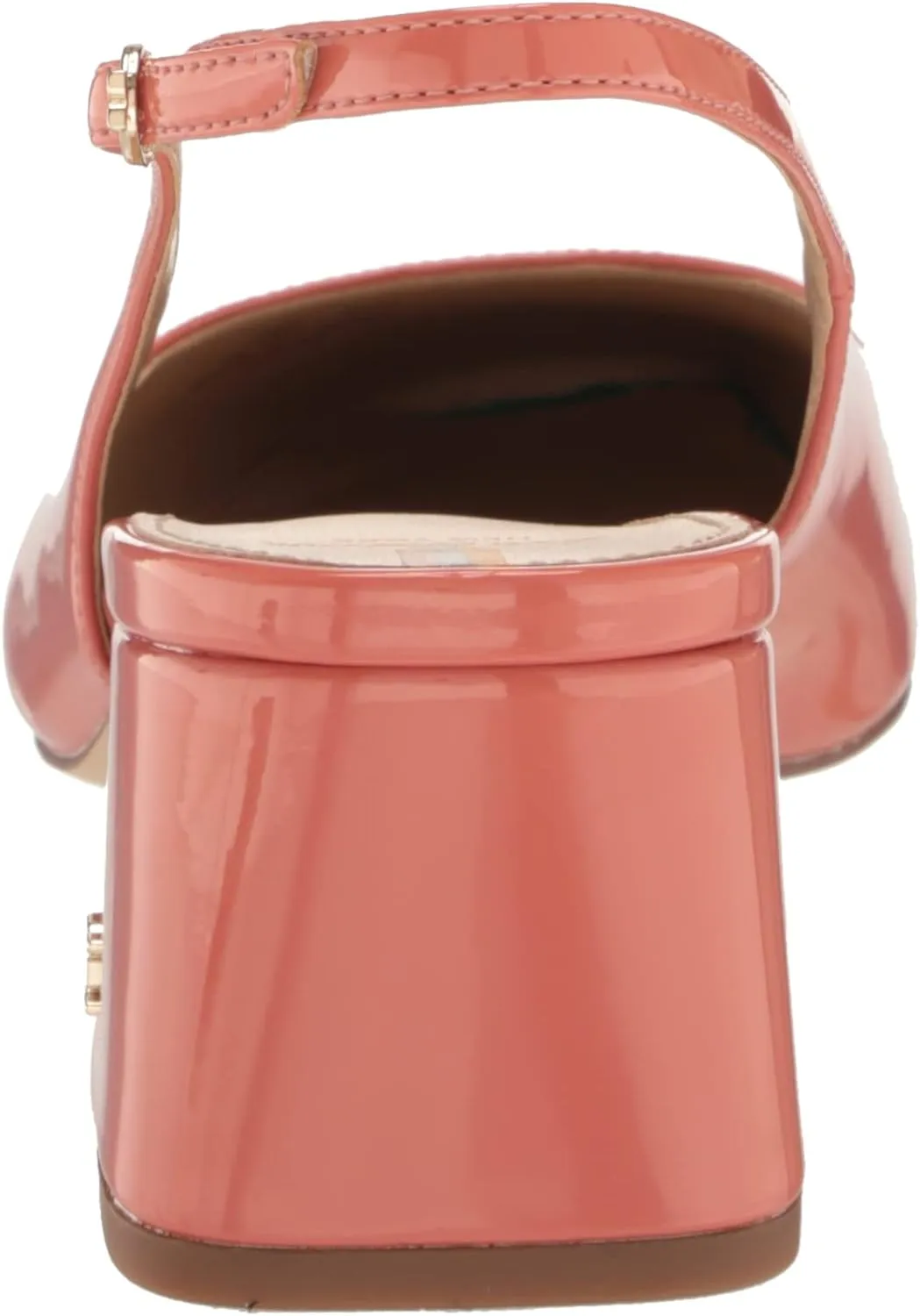 Sam Edelman Terra Terracotta Pink Slingback Strap Squared Toe Block Heel Pumps