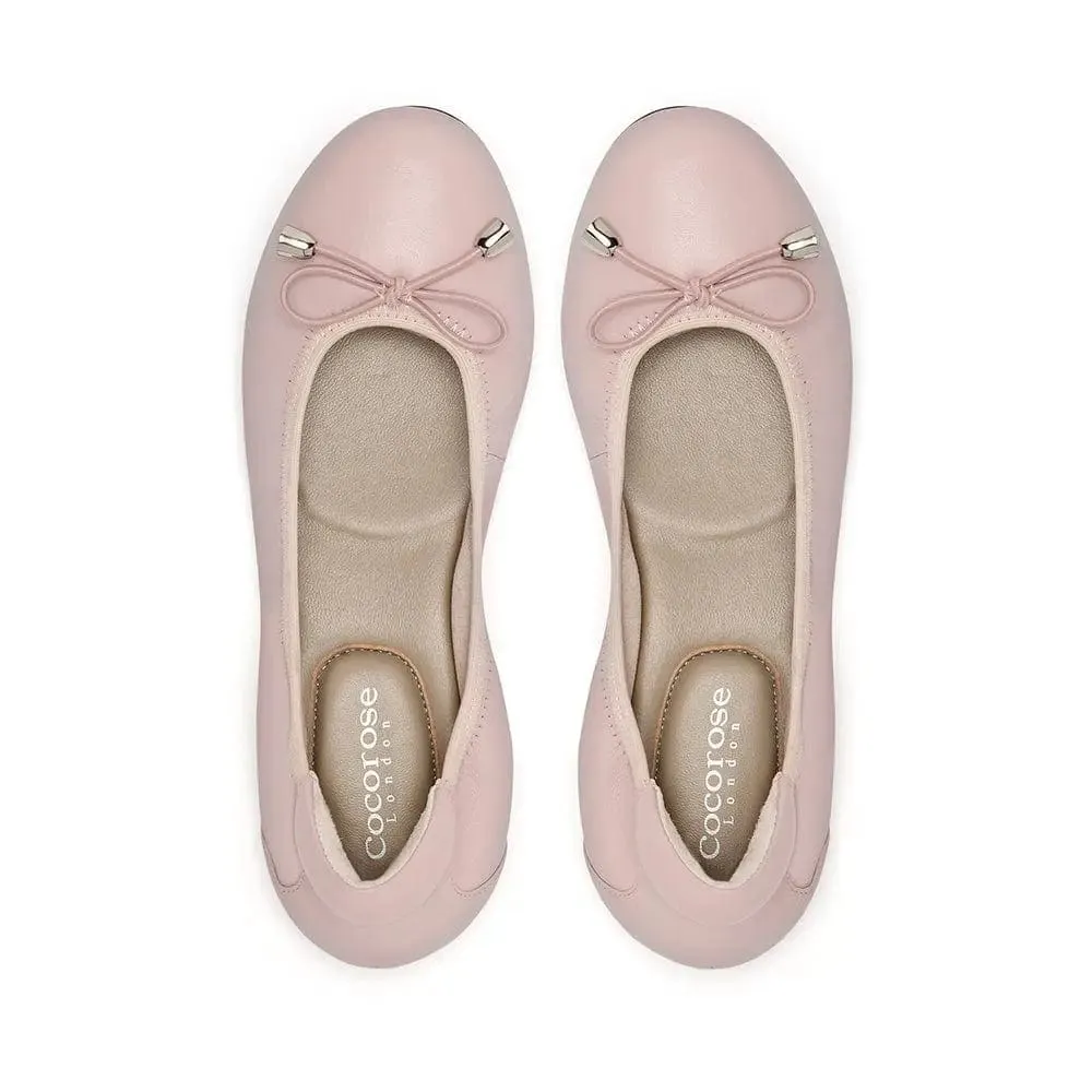 Sandringham - Pastel Pink Leather Ballet Flats