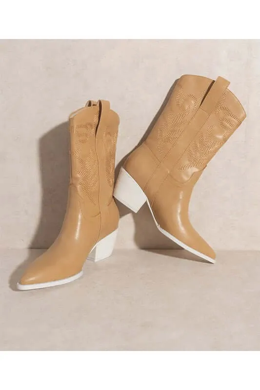 Sephira Point Toe Western Cowboy Boots