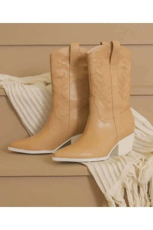 Sephira Point Toe Western Cowboy Boots