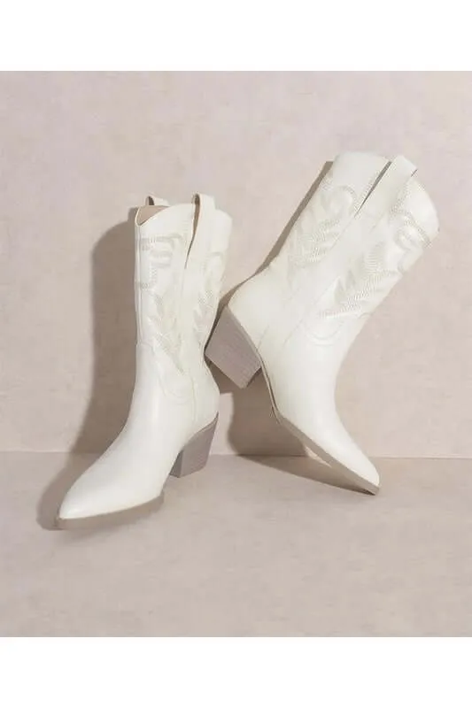 Sephira Point Toe Western Cowboy Boots