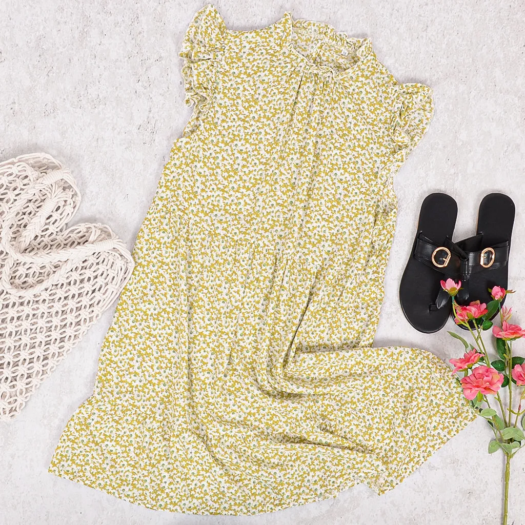 Smocked Neck Tunic Dress