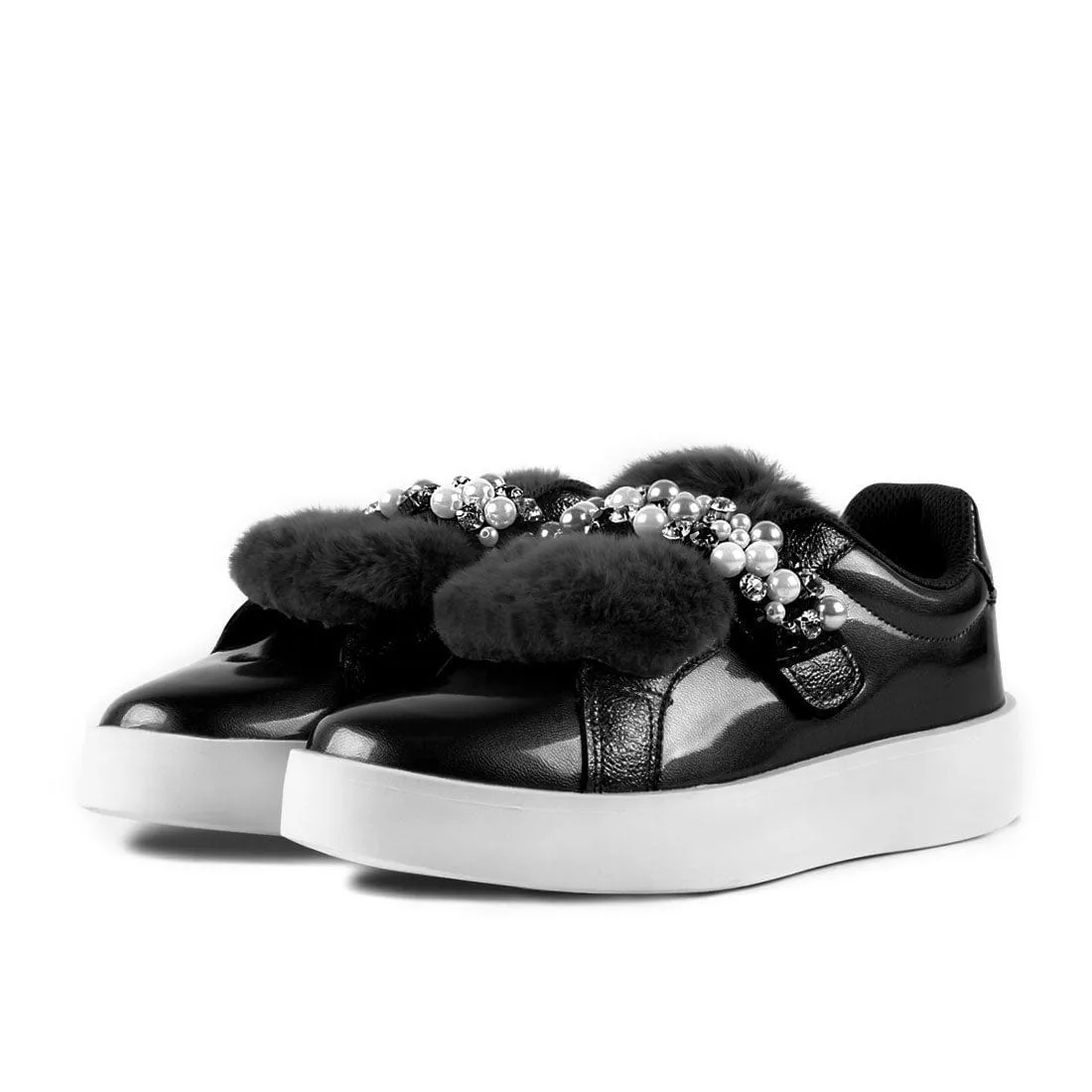 Sneakers Damsel Black Fur