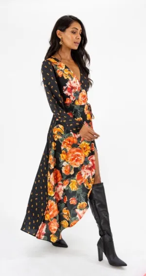 Style Cheat Multi print wrap dress