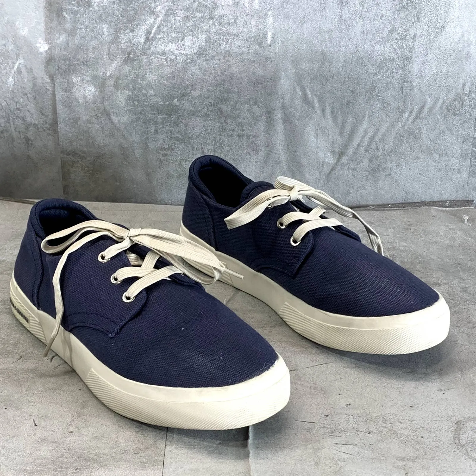 SUN STONE Men's Navy Kiva Lace-Up Core Sneakers SZ 9.5
