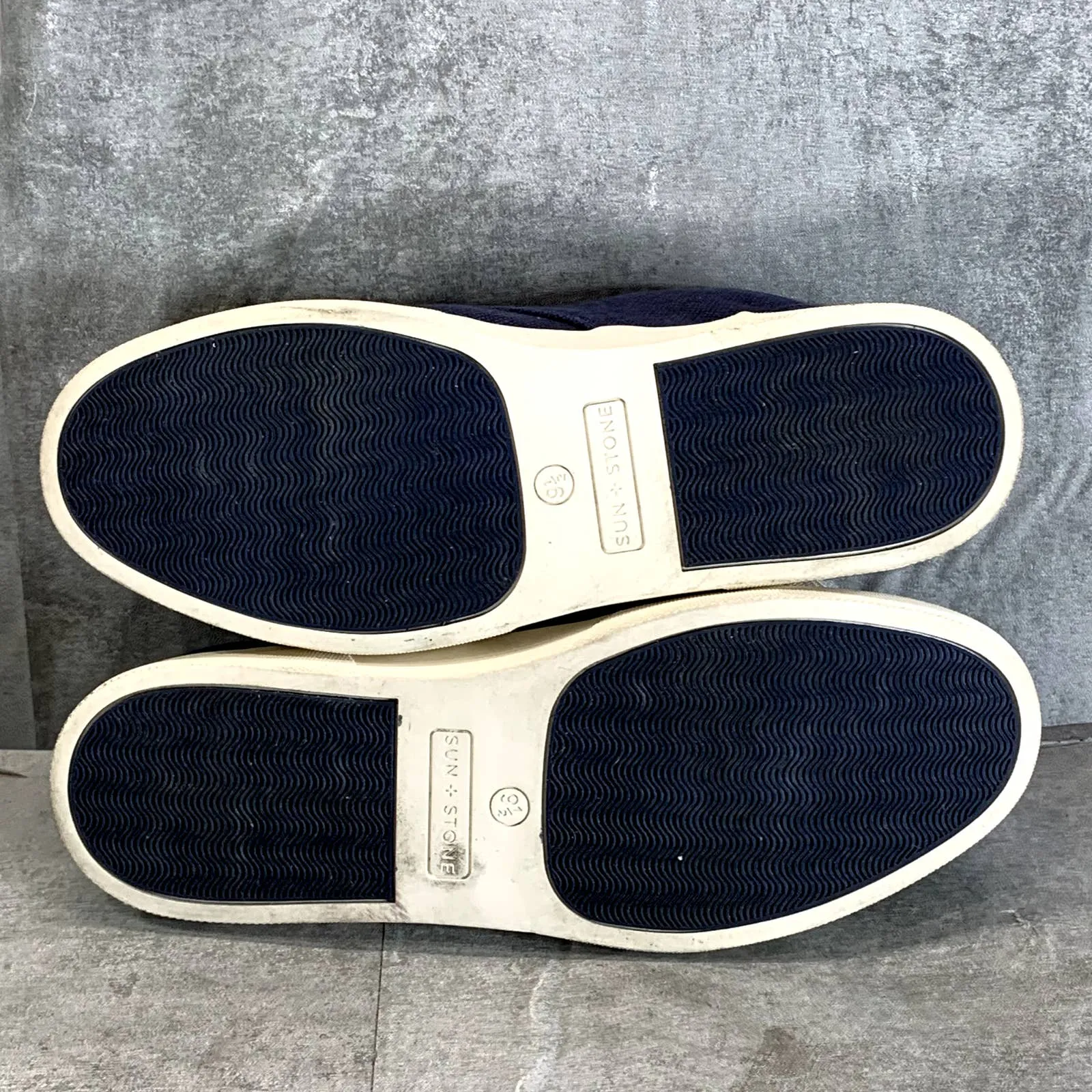 SUN STONE Men's Navy Kiva Lace-Up Core Sneakers SZ 9.5