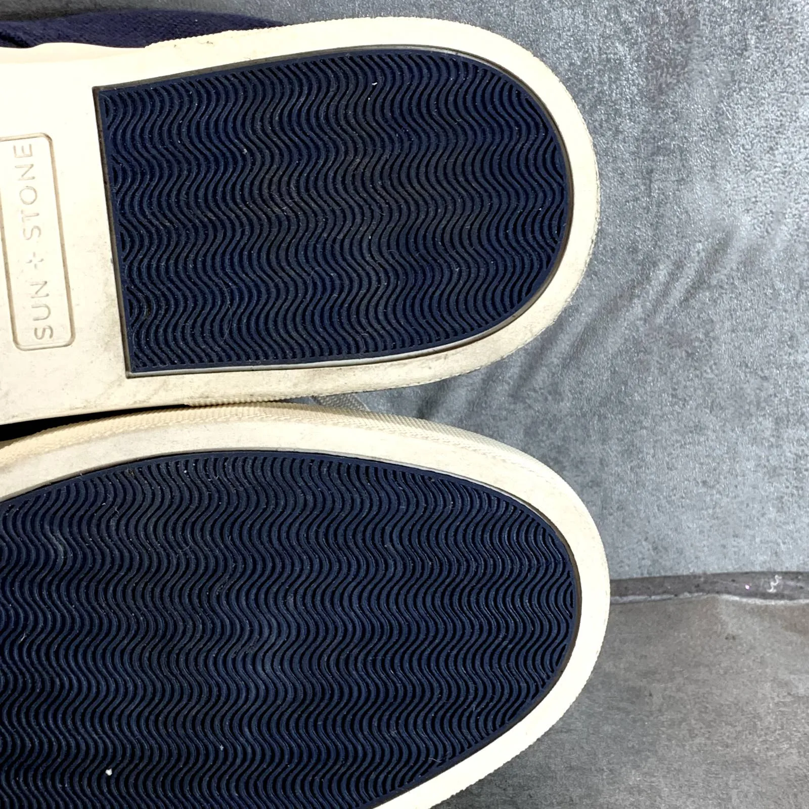 SUN STONE Men's Navy Kiva Lace-Up Core Sneakers SZ 9.5