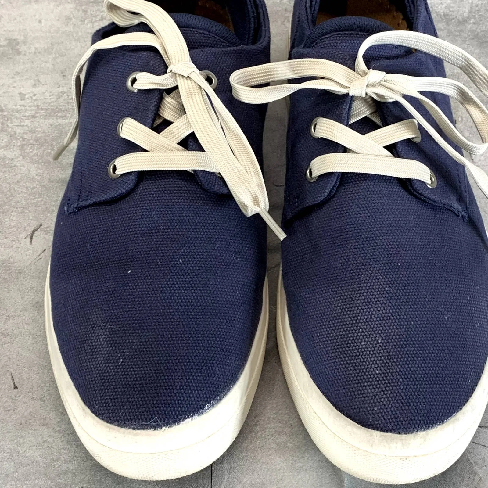 SUN STONE Men's Navy Kiva Lace-Up Core Sneakers SZ 9.5