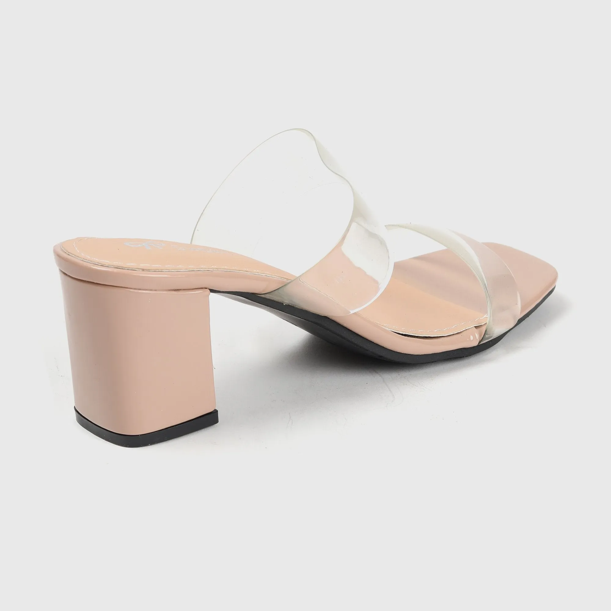 Symmetrical Clear Strap Slip Ons