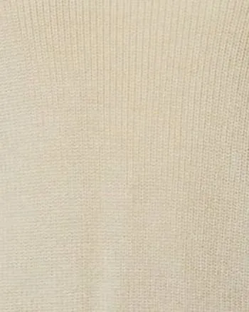 Twist-Back Cotton-Blend Sweater in Natural | Natural