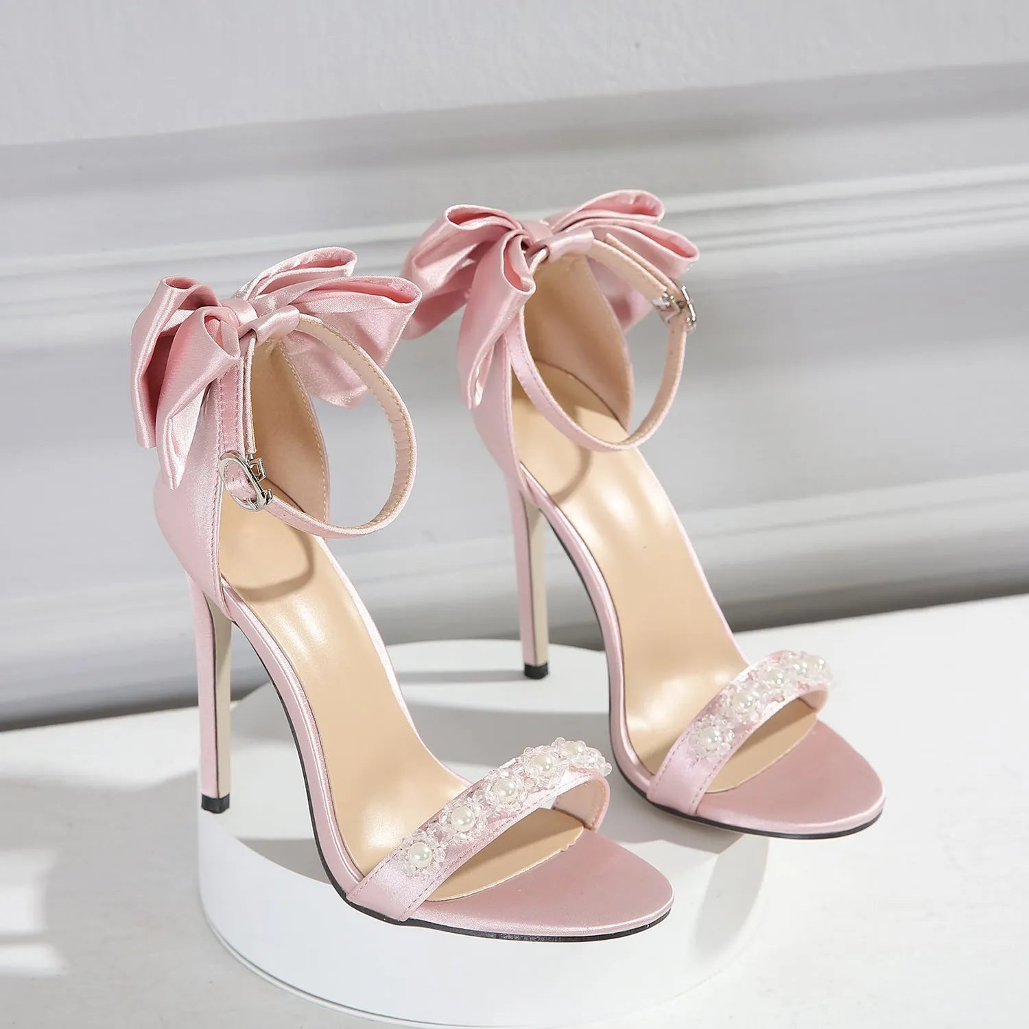 Viola Pearl Embellished Stiletto Sandals