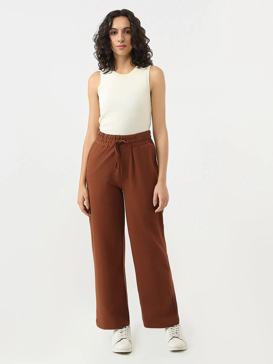Women High Rise Loose Fit Trousers