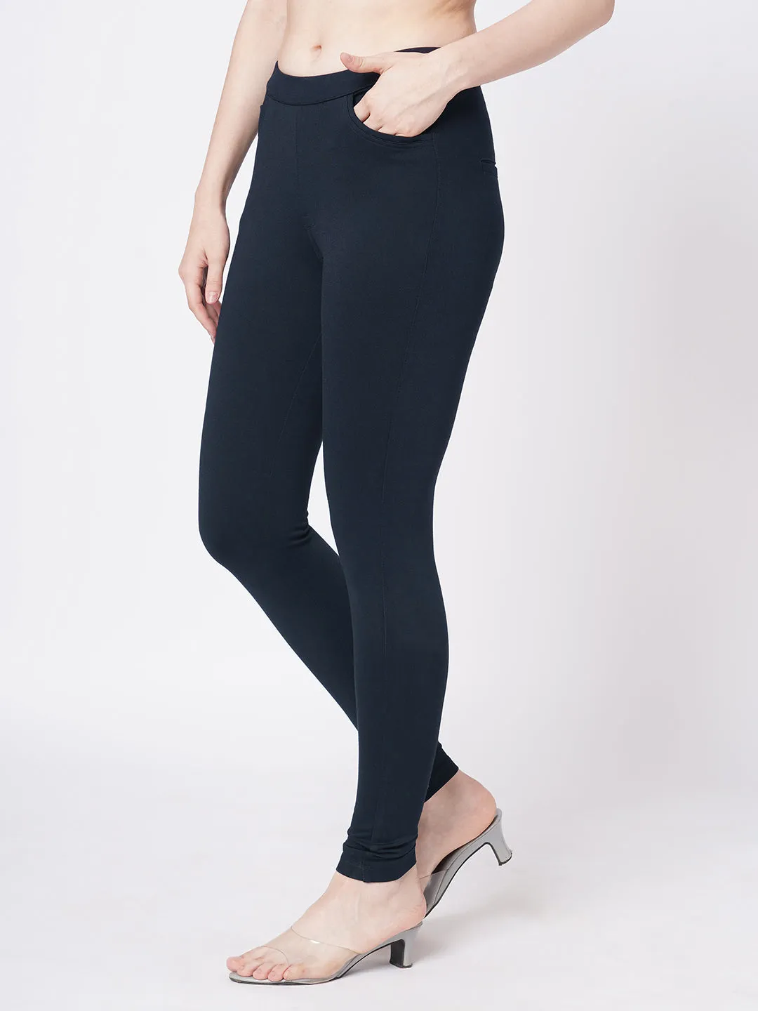 Women Navy Skinny Tregging