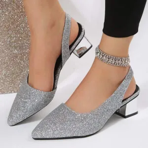 Women's Chunky Heel High Heel Peep-Toe Sandals 67916105C