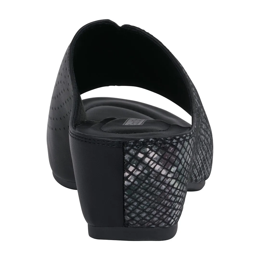 Women's Dacia Snake-Skin Wedge Sandals