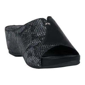 Women's Dacia Snake-Skin Wedge Sandals