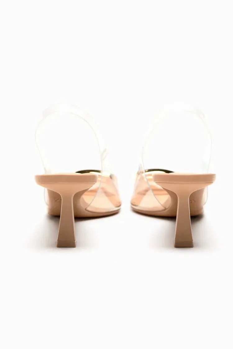 ZARA VINYL SLINGBACK SHOES