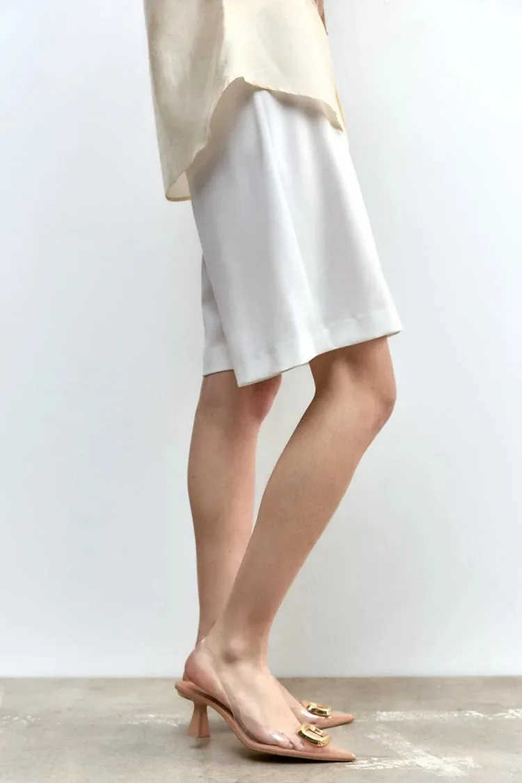 ZARA VINYL SLINGBACK SHOES